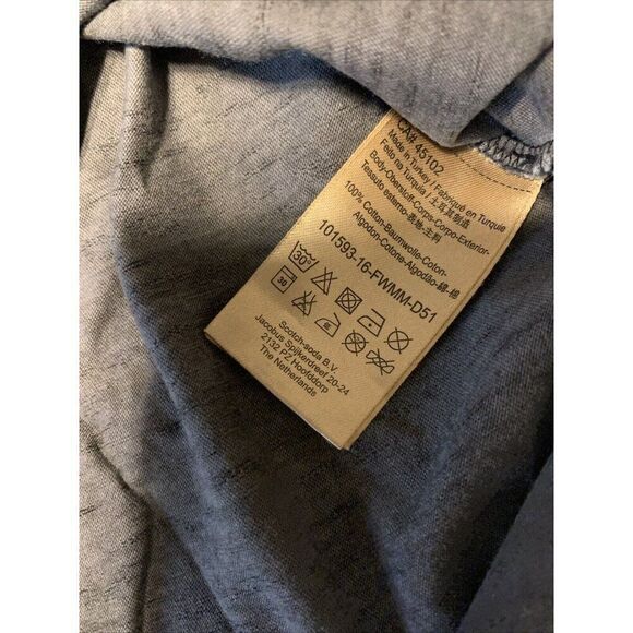 Scotch Soda Mens Solid Charcoal Gray Crew Neck Short Sleeve T Shirt Top Large - Picture 5 of 5